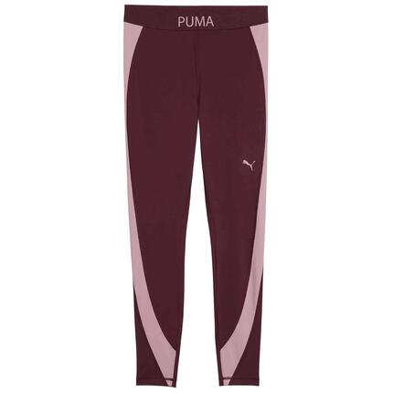 Leggings Puma modèle Malla larga Puma Strong Colorblock burdeos ros pour unisexe