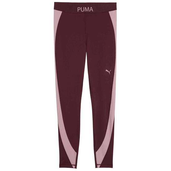 Leggings Puma modèle Malla larga Puma Strong Colorblock burdeos ros pour unisexe
