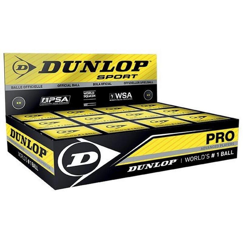 Balles de squash Pro (lot de 12) (Jaune / noir)