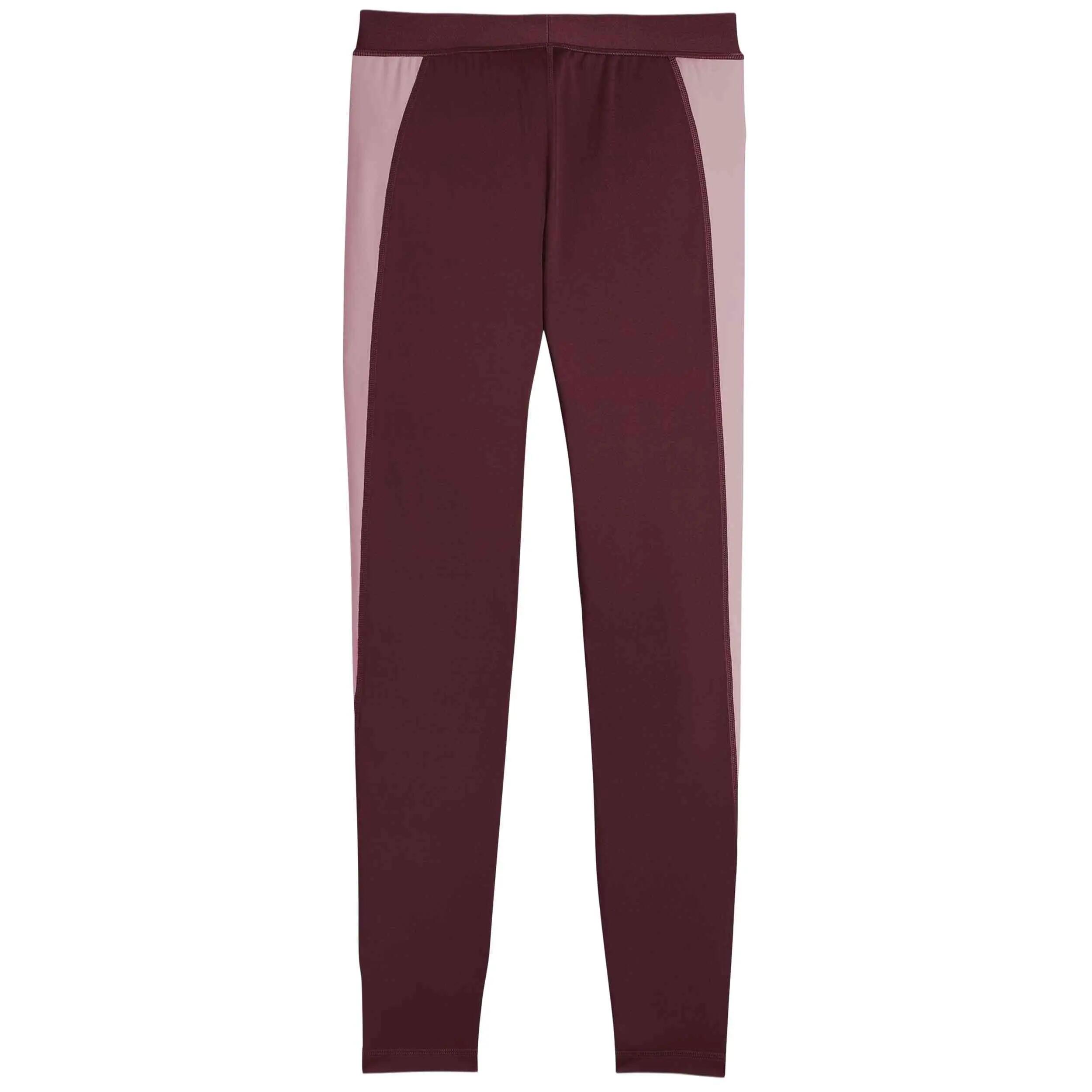 Leggings Puma modelo Malla larga Puma Strong Colorblock burdeos ros para unissex 2/5