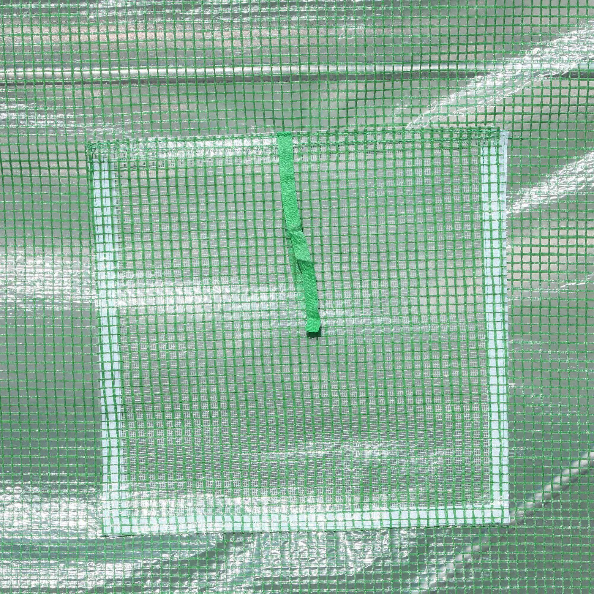 Invernadero de Túnel Outsunny 500x200x205 cm Verde 5/5