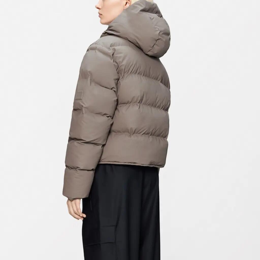 Jaqueta Rains Modelo Alta Short Puffer Jacket W3t Cor Bege 2/5