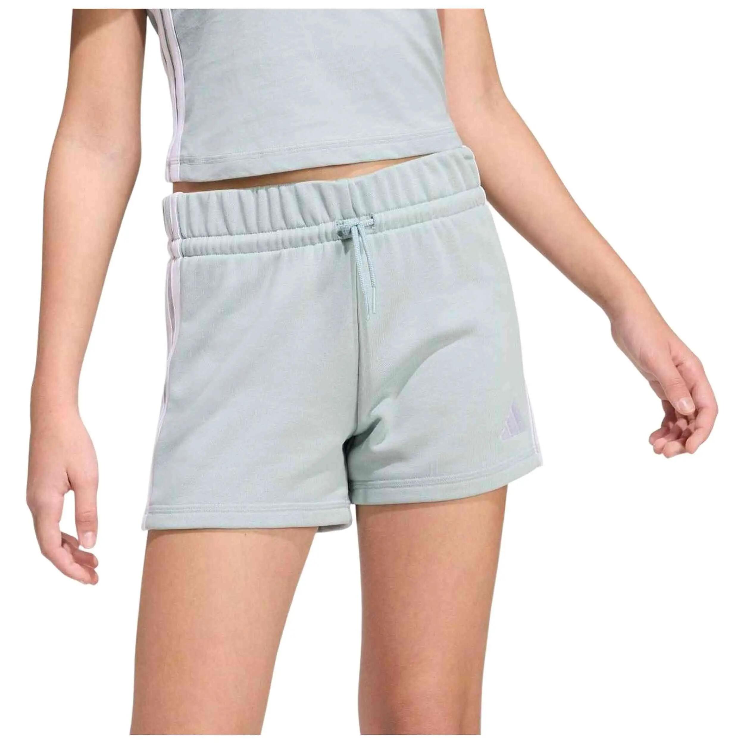 Pantaloncino ragazza adidas essential - verde/bianco 4/5