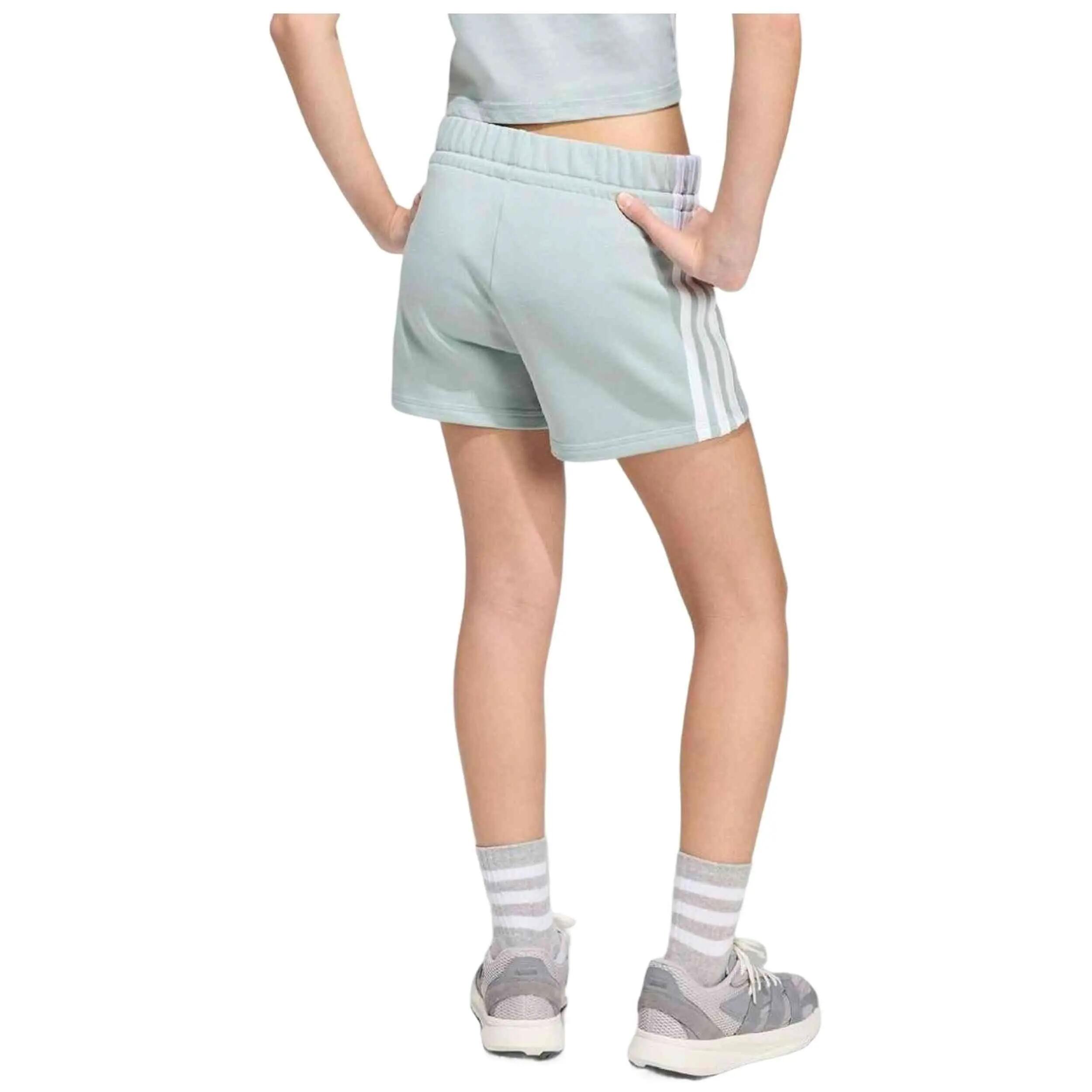 Pantaloncino ragazza adidas essential - verde/bianco 2/5