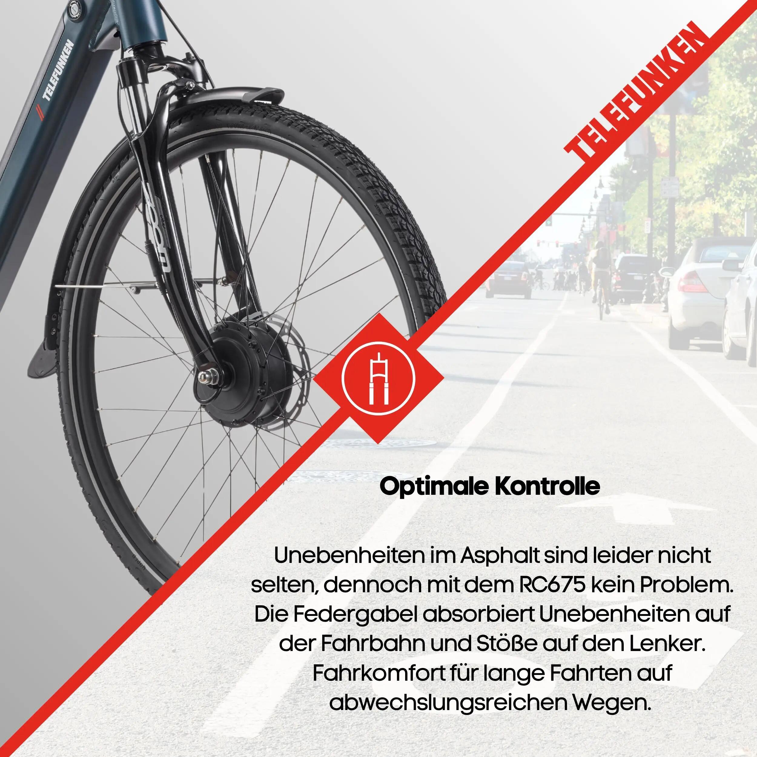 E-Bike RC675 28 Zoll 7-Gang Pedelec City Elektrofahrrad Herren Damen Granitgrau 7/7