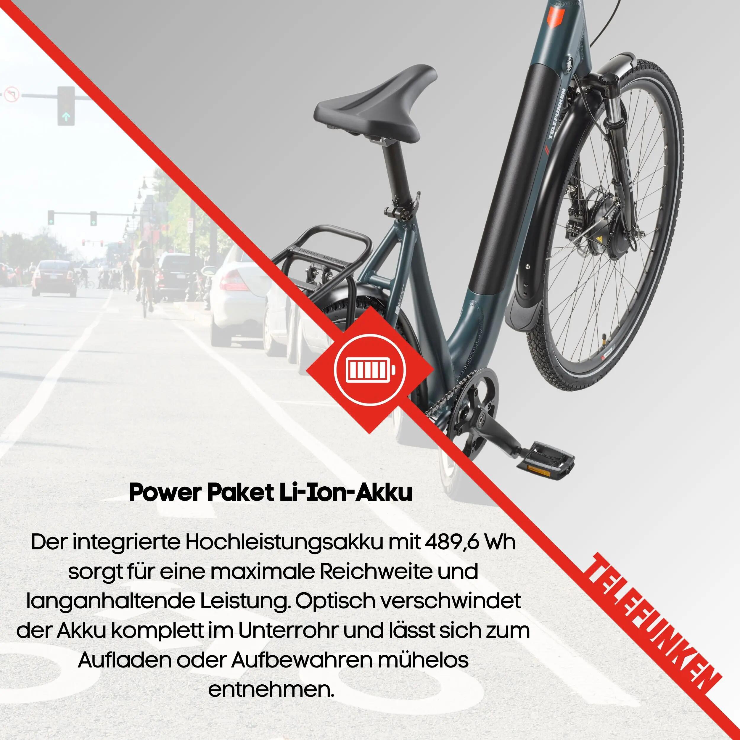 E-Bike RC675 28 Zoll 7-Gang Pedelec City Elektrofahrrad Herren Damen Granitgrau 6/7