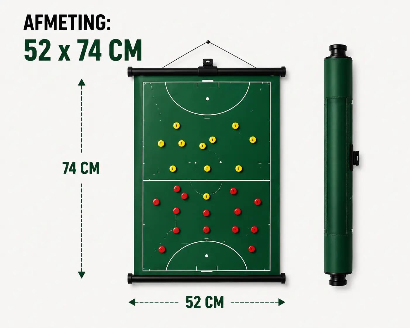 Sportec Oprolbaar magnetisch coachbord - 52 x 74 cm - Hockey 5/5
