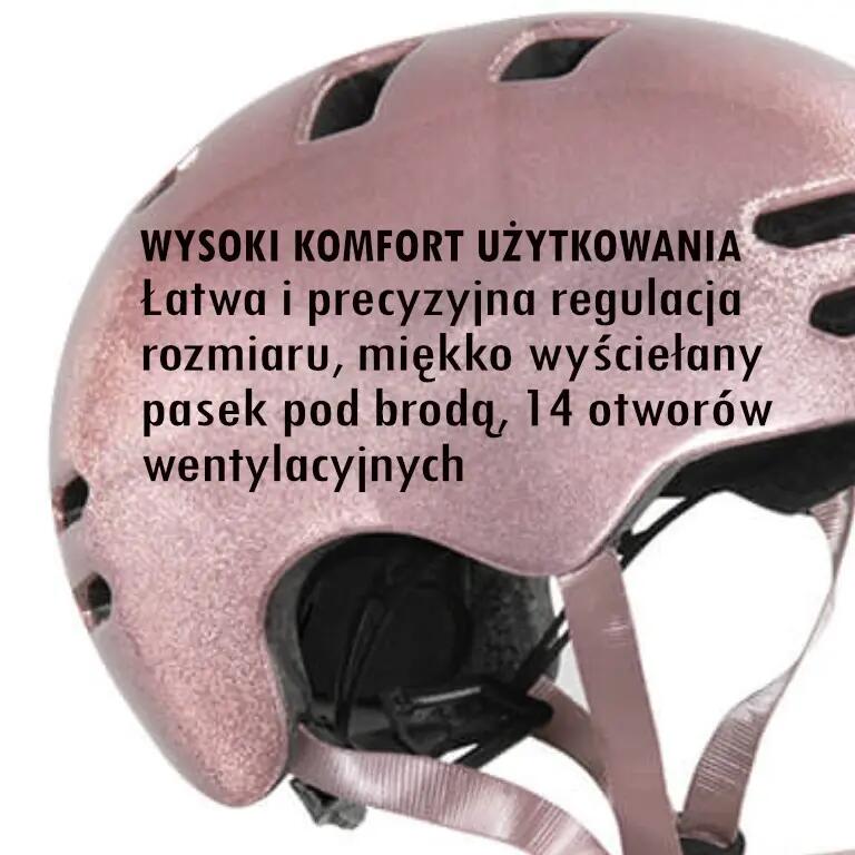 Kask HUDORA Allround na rolki, rower i hulajnogę Reflect Rose 4/6