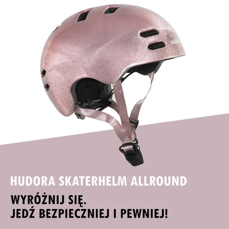 Kask HUDORA Allround na rolki, rower i hulajnogę Reflect Rose 3/6