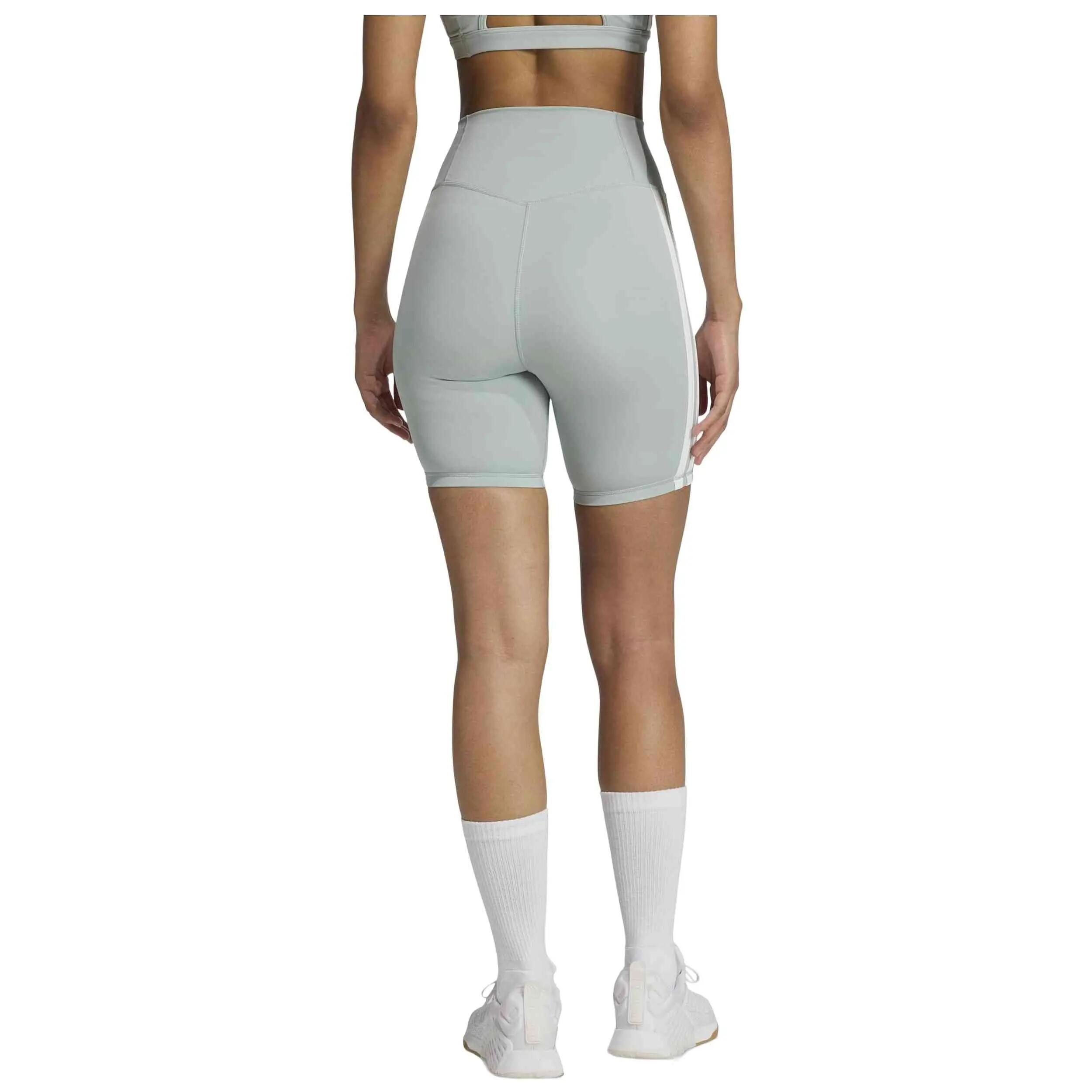 Pantaloncini Adidas modello Malla corta adidas Optime Essentials 3-Str per donne 3/5