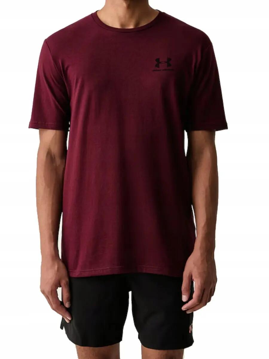 Koszulka Męska Under Armour Treningowa Sportowa Bordowa 3/5