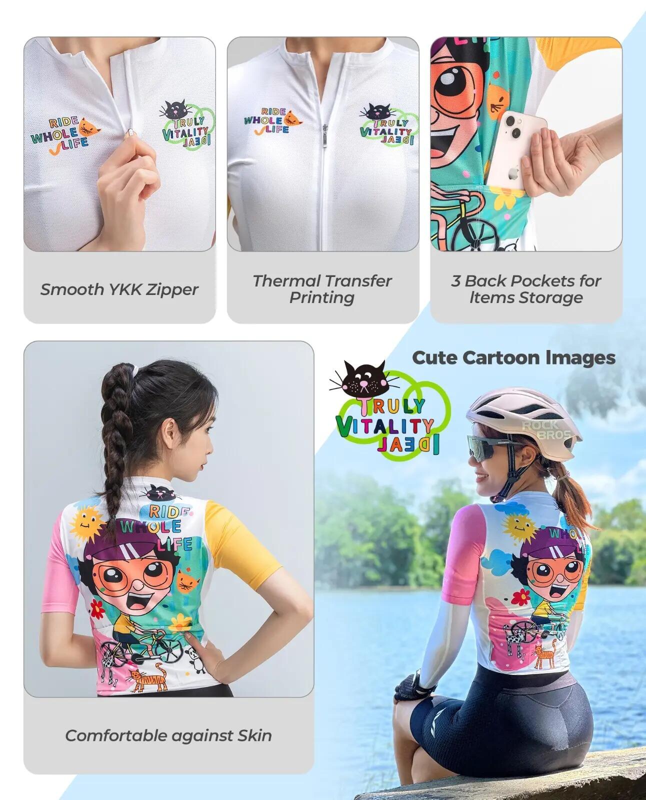 TVI Maillot de cyclisme à manches courtes pour femme 4/8