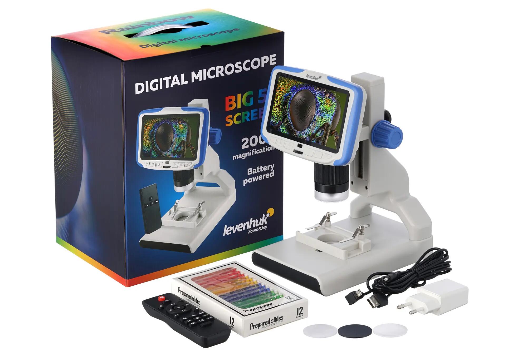 Microscopio digitale - LCD 5'' , 12MP, 7–200x - Rainbow DM500 2/6