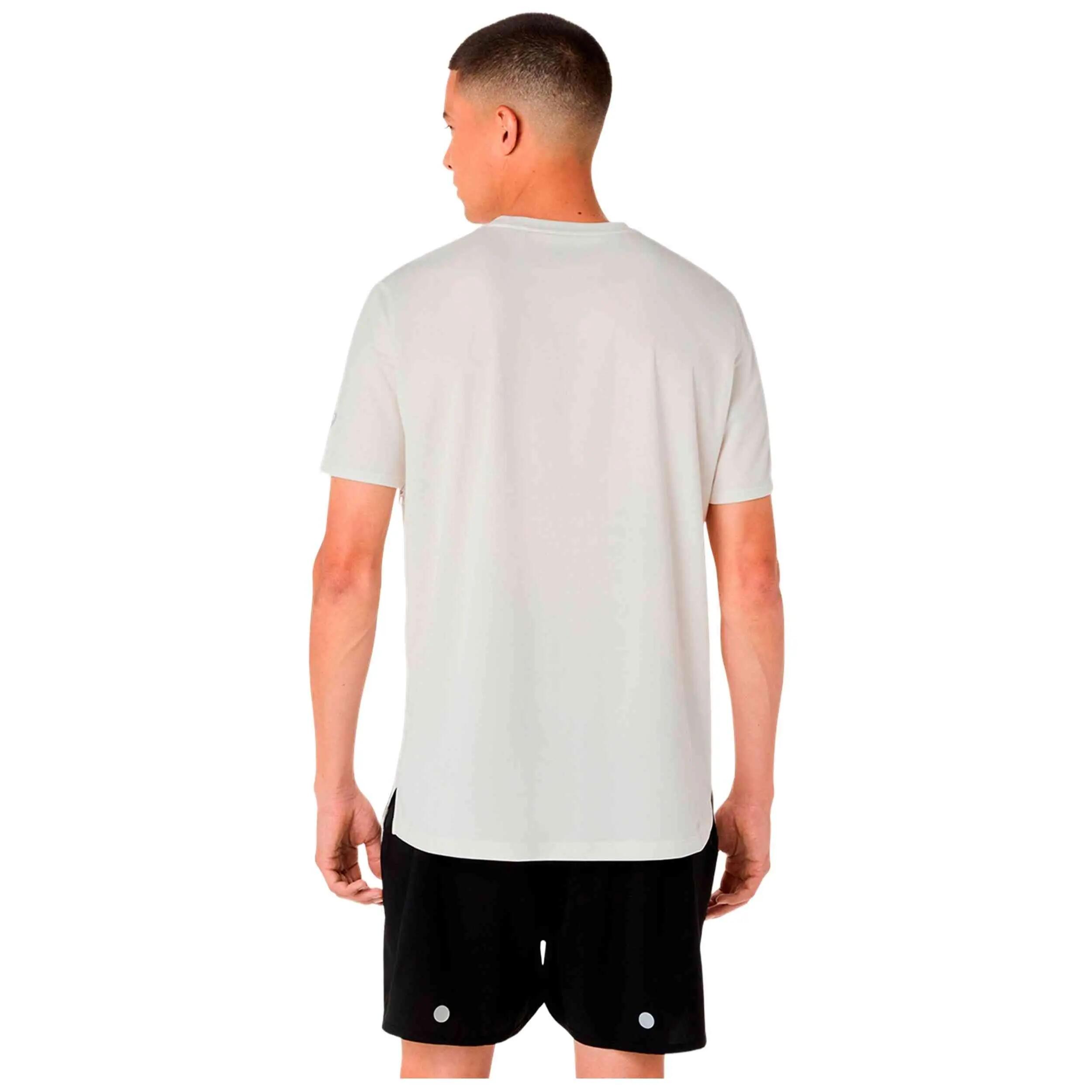 T-shirt Asics modèle Camiseta ASICS Fujitrail Logo manga corta blan pour unisexe 3/5