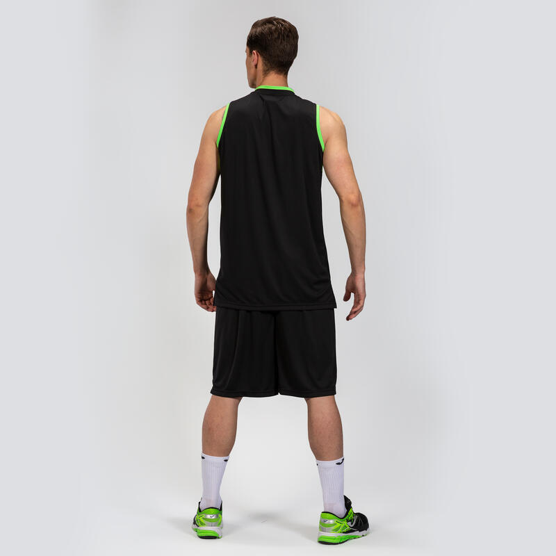 Conjunto basquetebol Homem Joma Campus preto verde fluorescente