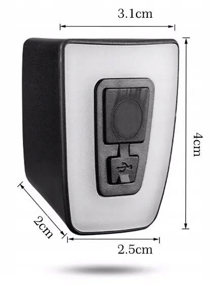 Lampka rowerowa tylna, na sztyce ROXAR na kask USB IPX5 20LM 5/13