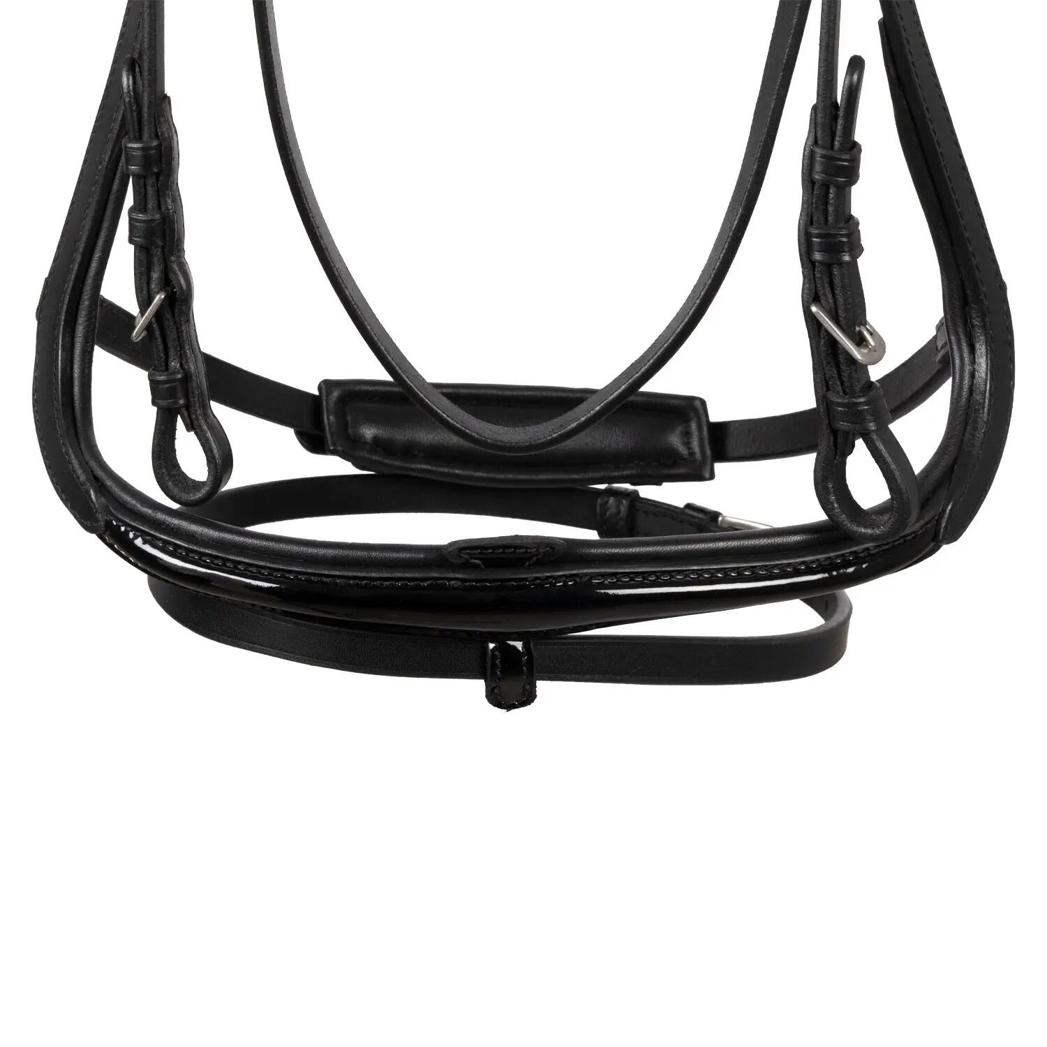 Cabeçada de dressage modelo hemelite com rédeas de borracha 7/7