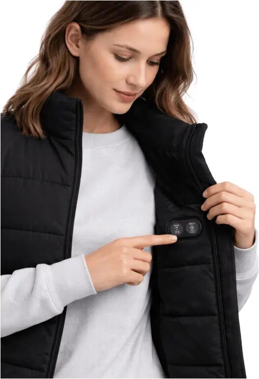 Gewatteerde Heated Bodywarmer Dames - Zwart - Dual Heating 2/5