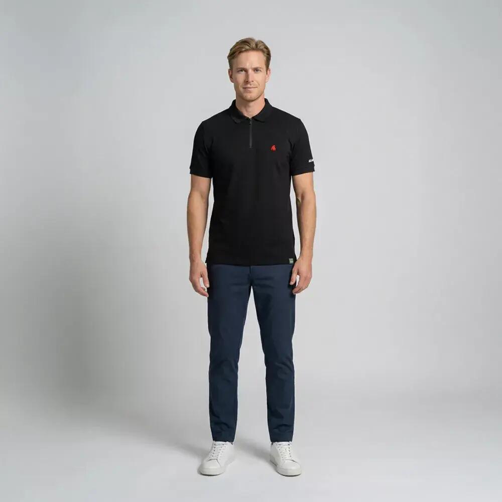 Polo de Randonnée homme Thermorégulant, anti UV LOPI Noir 3/3