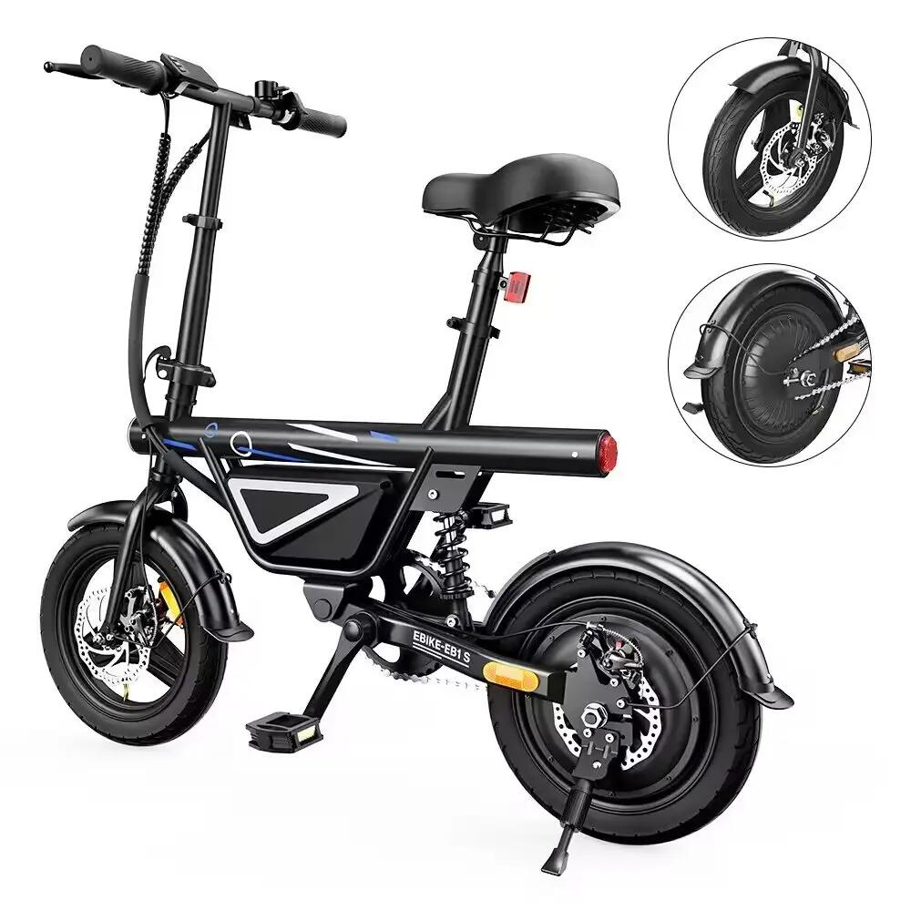 Bicicleta urbana eléctrica plegable iScooter EB1S 14", 250 W, 432 Wh 3/10