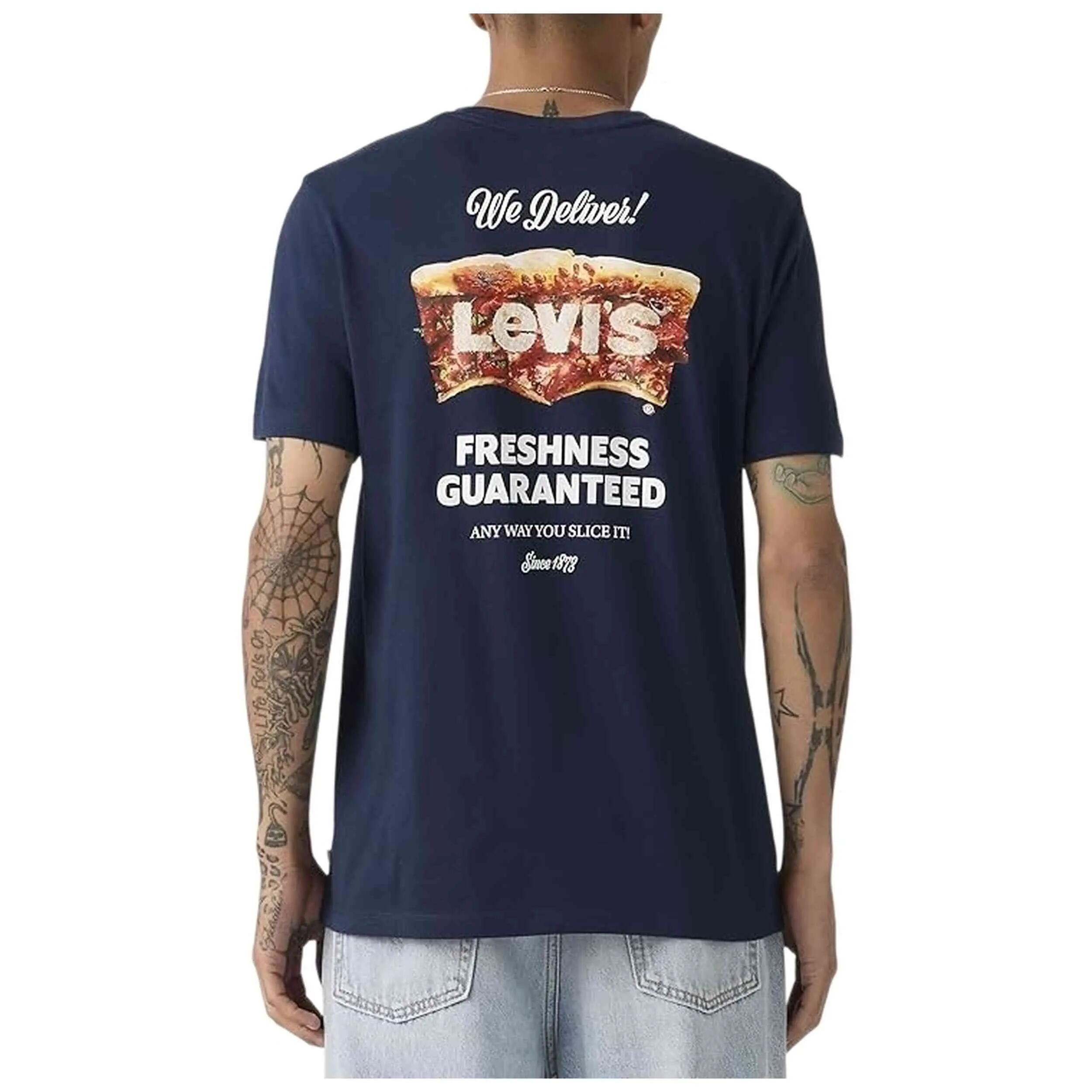 Maglia a maniche corte Levi's modello GRAPHIC CREWNECK TEE LEVIS PIZ per uomini 4/5