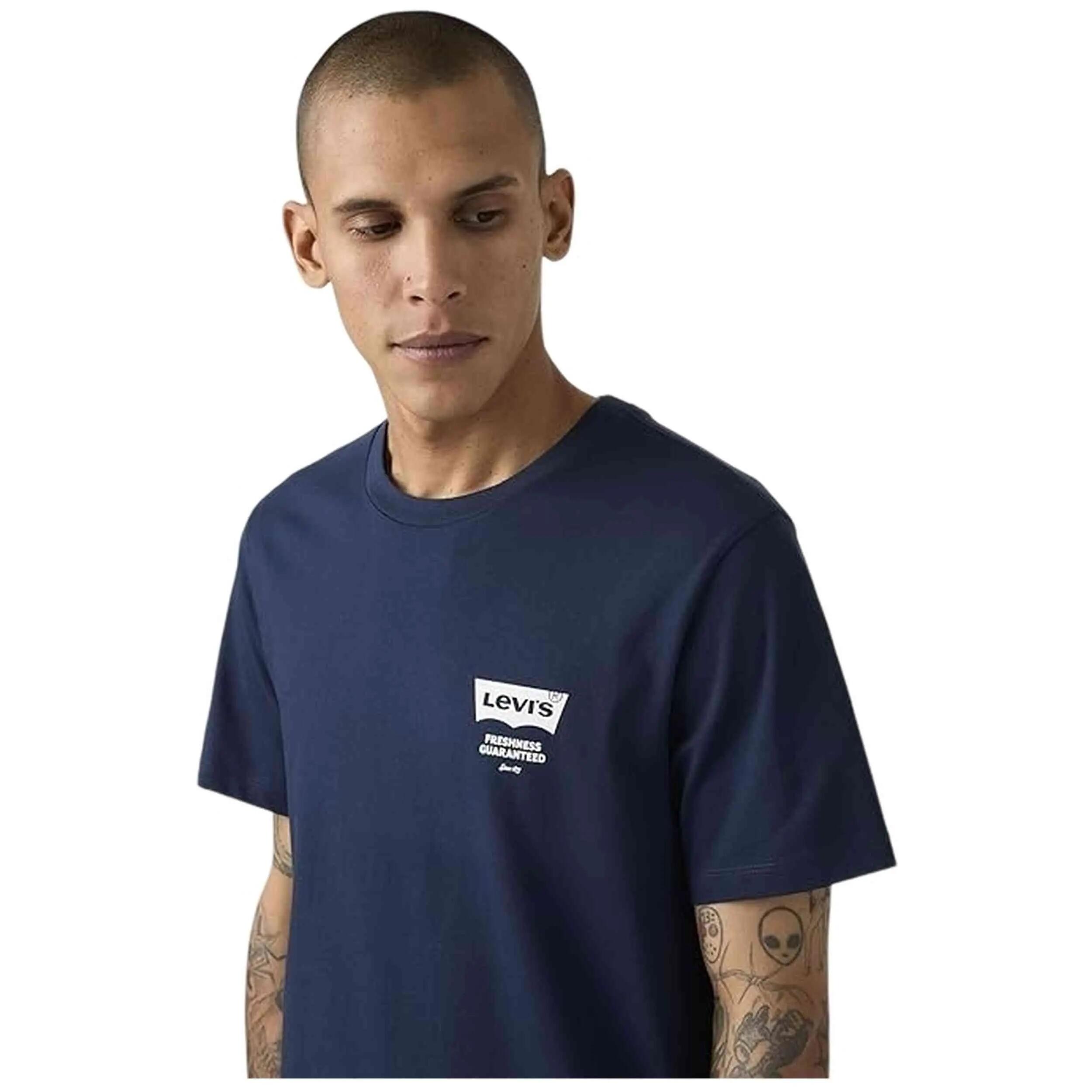Maglia a maniche corte Levi's modello GRAPHIC CREWNECK TEE LEVIS PIZ per uomini 3/5
