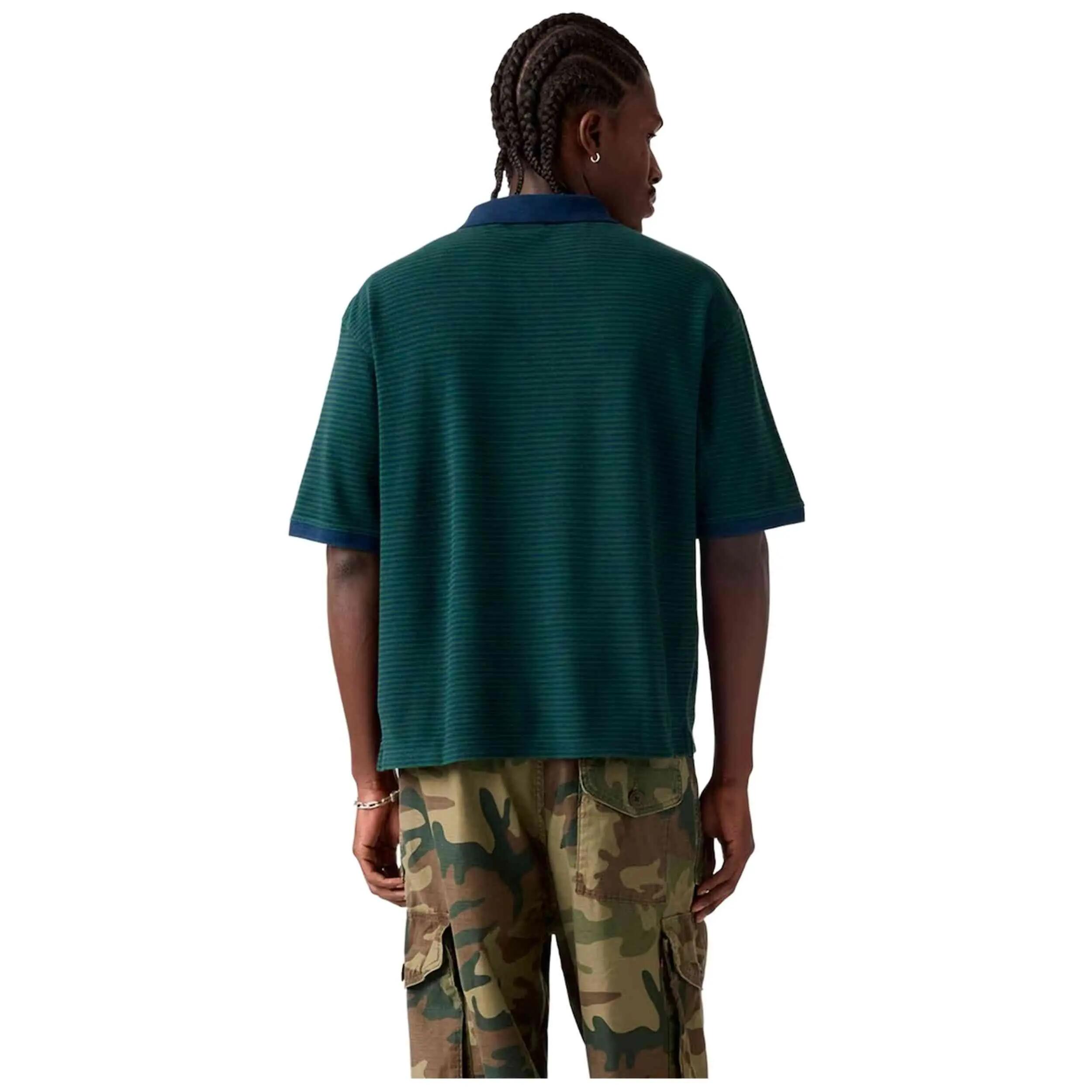 Polo de manga corta Levi's modelo FINN BOXY POLO EUAN STRIPE SYCAMOR para hombre 2/3