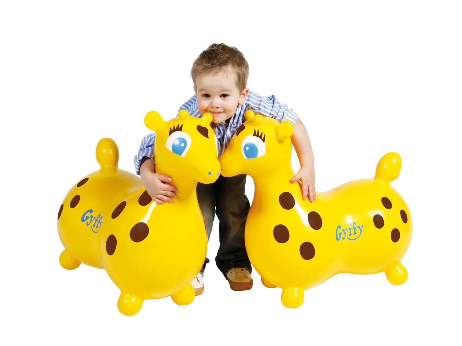 Gymnic Gyffy Giraffa gonfiabile cavalcabile gialla gioco ed equilibrio bambini 4/7