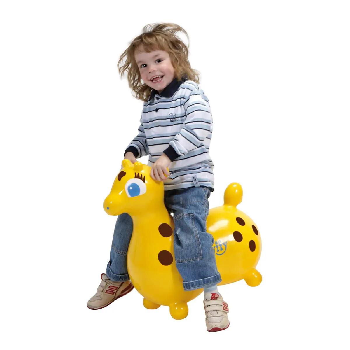 Gymnic Gyffy Giraffa gonfiabile cavalcabile gialla gioco ed equilibrio bambini 3/7