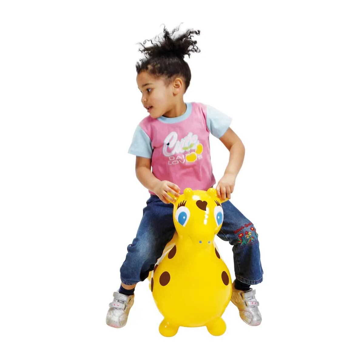 Gymnic Gyffy Giraffa gonfiabile cavalcabile gialla gioco ed equilibrio bambini 2/7