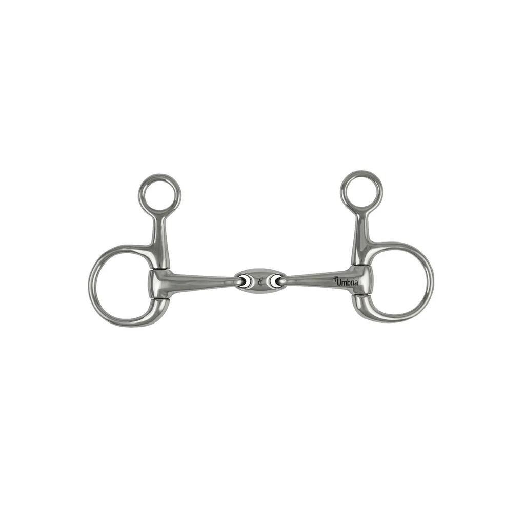 Baucher stainless steel bit with olive curved mouth