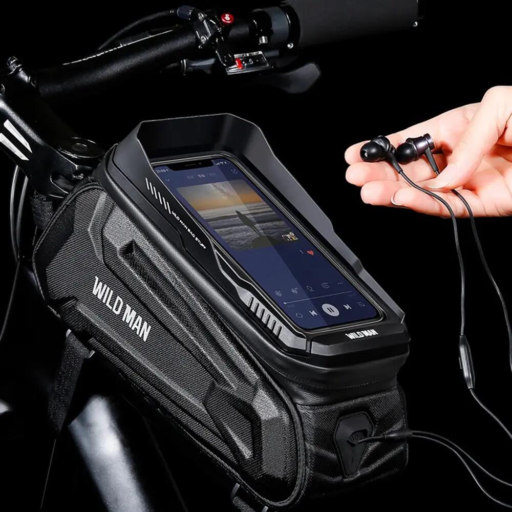 Borsa telaio bici con supporto telefono impermeabile WILD MAN 4/5