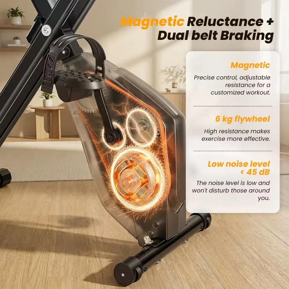 Opvouwbare hometrainer YZJ508, vliegwiel 6 kg, 16 weerstandsniveaus 7/7