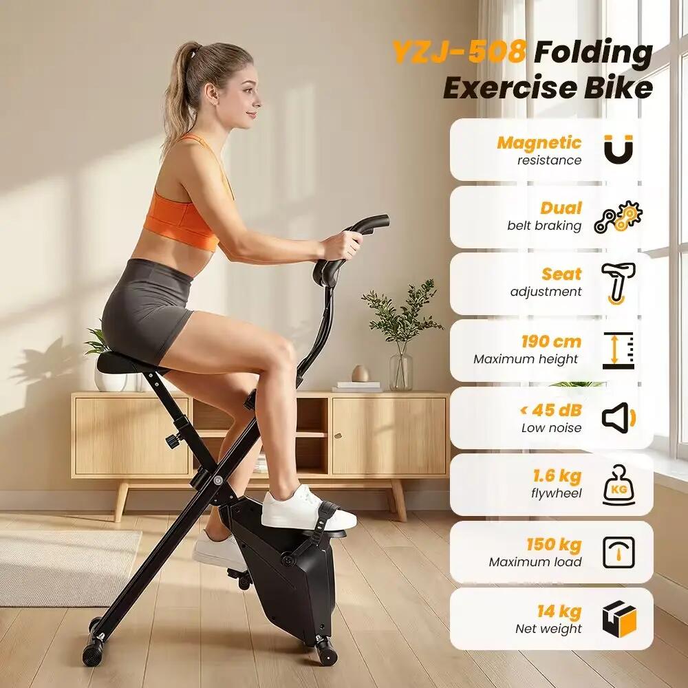 Opvouwbare hometrainer YZJ508, vliegwiel 6 kg, 16 weerstandsniveaus 2/7