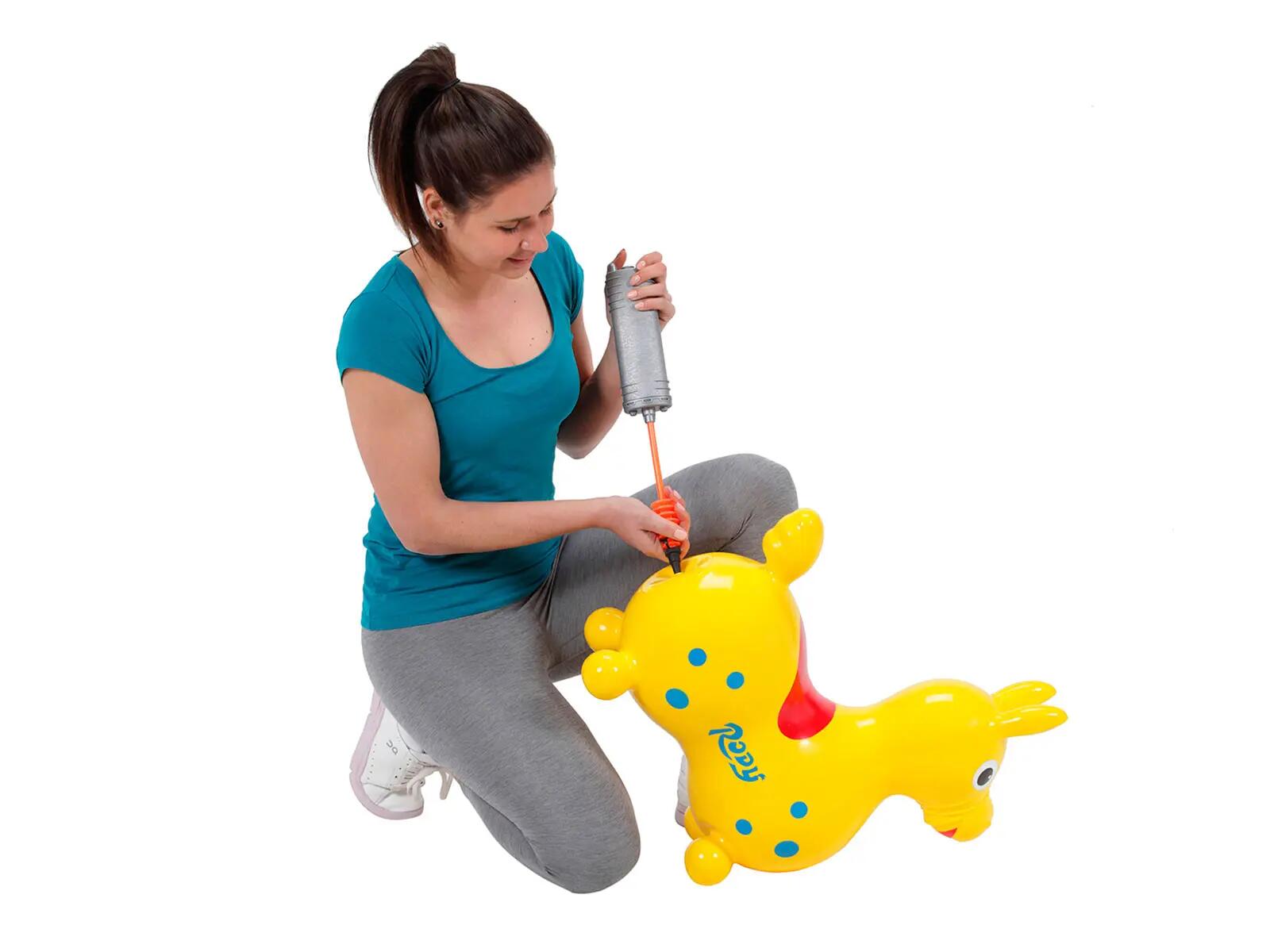 Gymnic Faster Blaster Pompa manuale a doppio effetto grigia 3/3