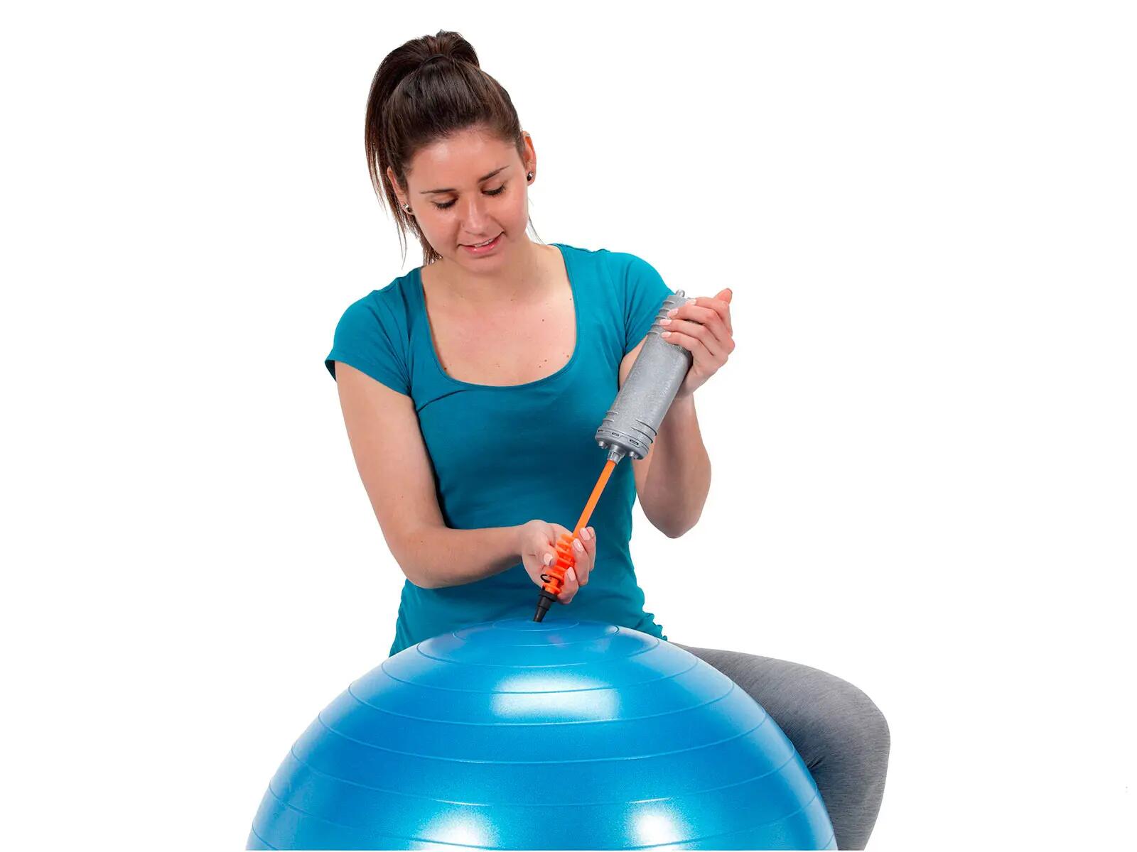 Gymnic Faster Blaster Pompa manuale a doppio effetto grigia 2/3