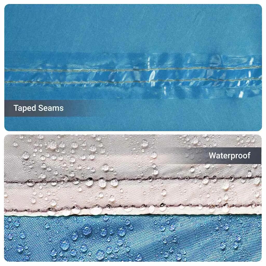 Tent - camping - familietent 6p - waterdicht - blauw, grijs 8/8