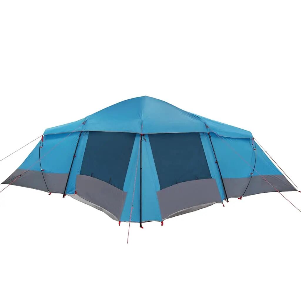 Tent - camping - familietent 6p - waterdicht - blauw, grijs 7/8