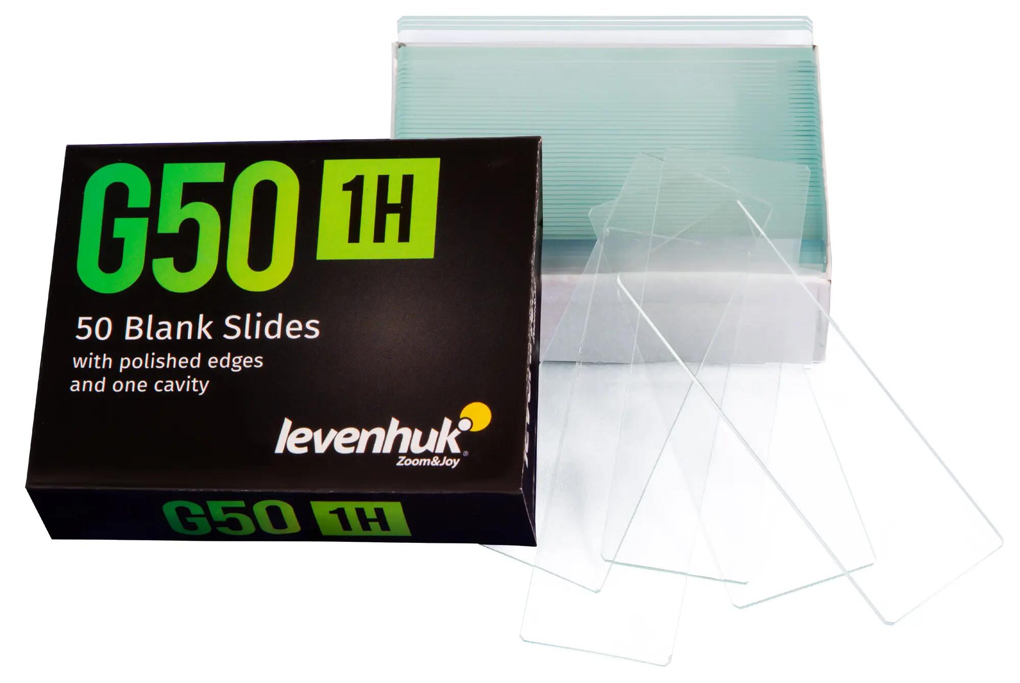 Lame da vetrino - Microscopia - Singola cavità - Levenhuk G50 1H - Nero 2/6