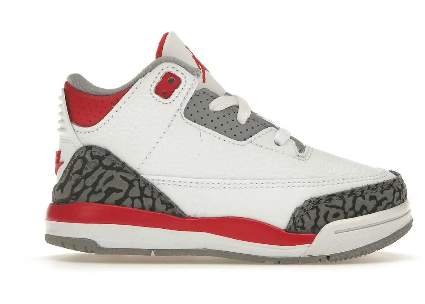 Jordan 3 Retro Fire Red (2022) Toddler Basketball Sneaker 1/3