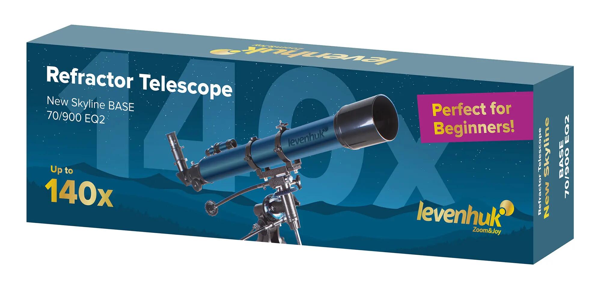 Telescopio rifrattore 70 mm - BASE 70/900 EQ2 - Nero 2/2