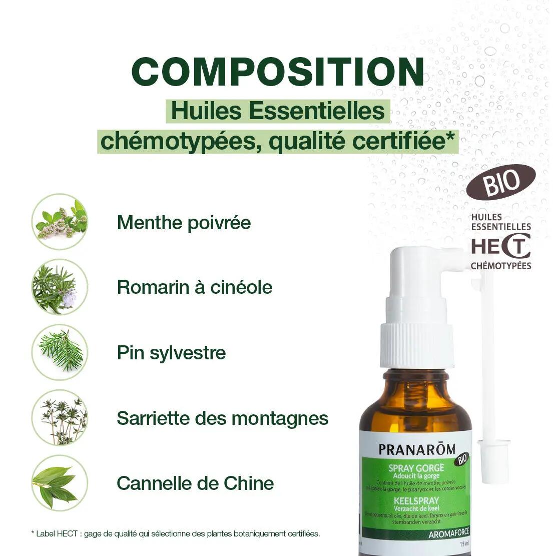 Spray gorge apaisant - Famille - Huiles essentielles bio - 15 ml 3/5
