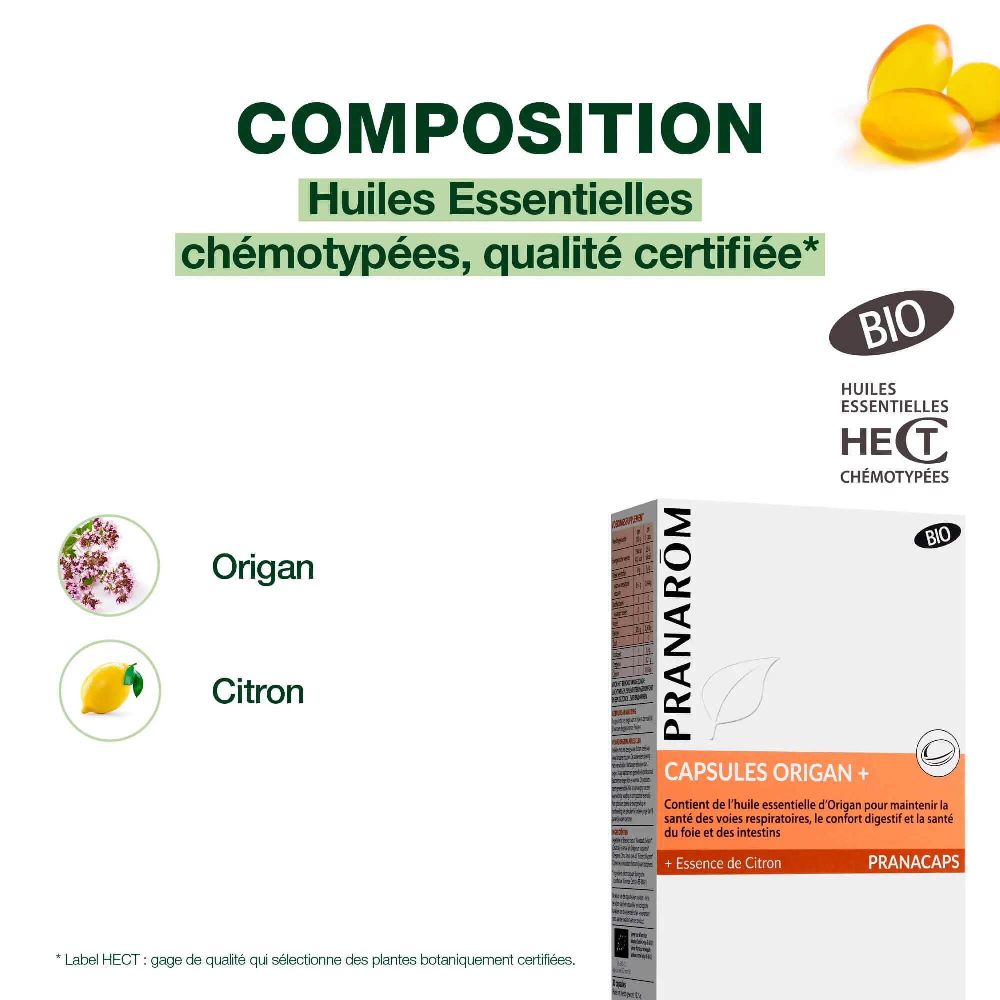 Complément alimentaire - Capsules Origan+ BIO 30 3/5