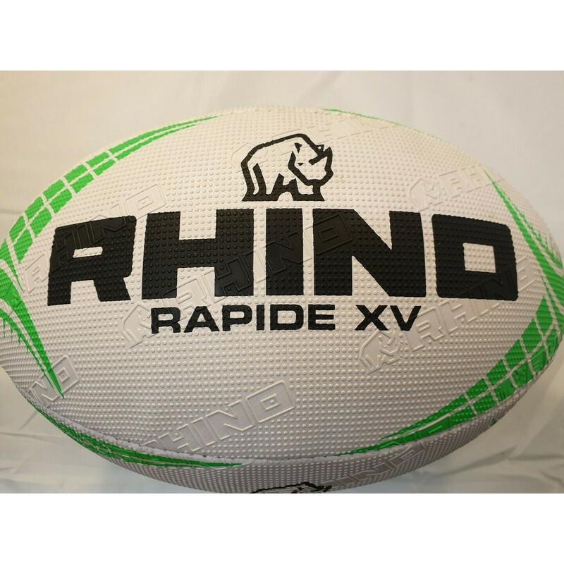 RugbyBall "Rapide XV" Baumwolle, Polyester Damen und Herren Weiß/Grün