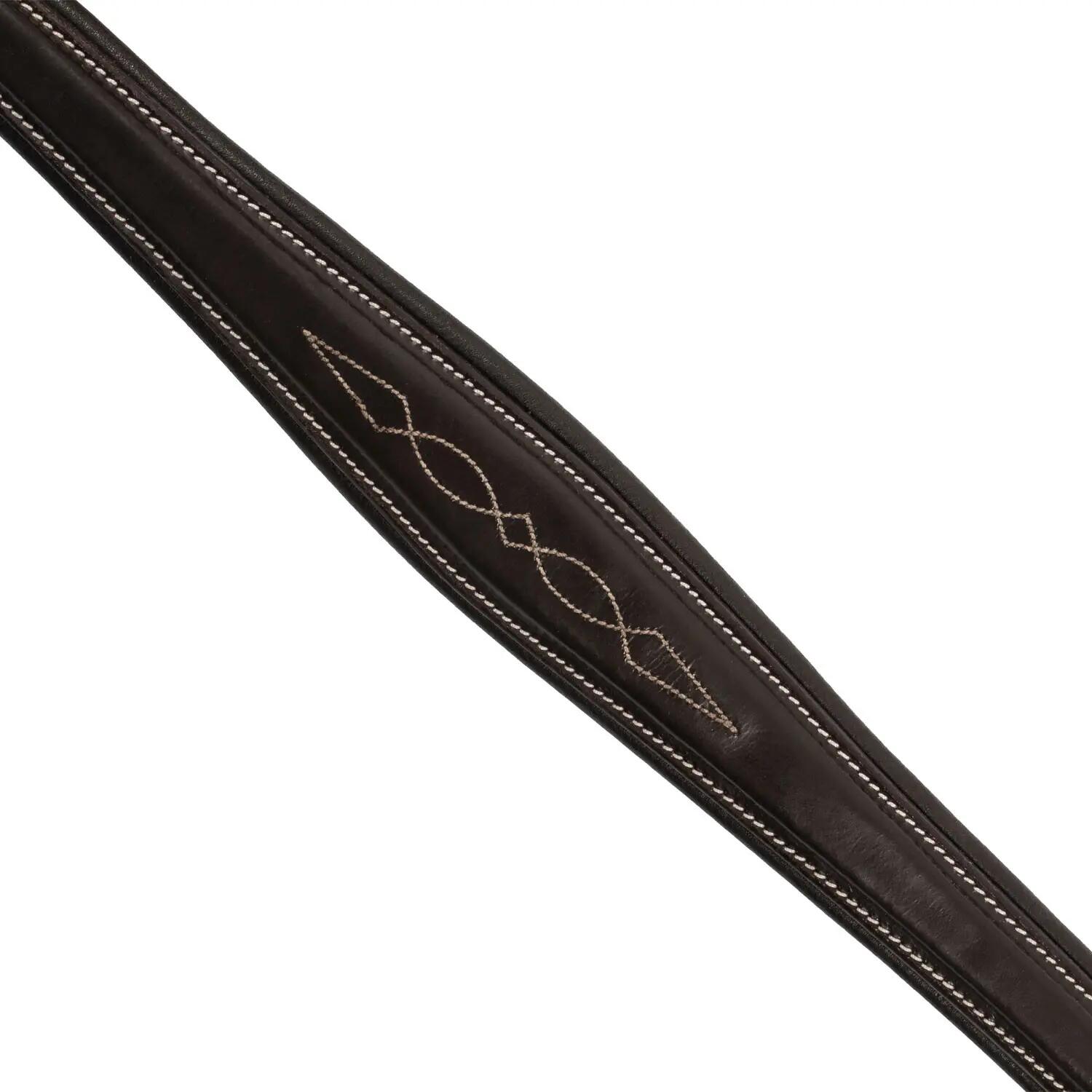 Peitoral com garfo em couro curtido e bordados 6/6