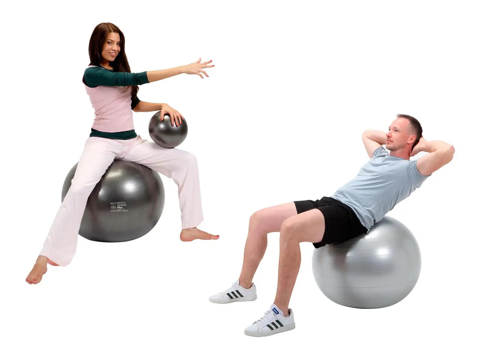 Gymnic Plus Palla fitness antiscoppio Ø 65 cm grigia 3/6