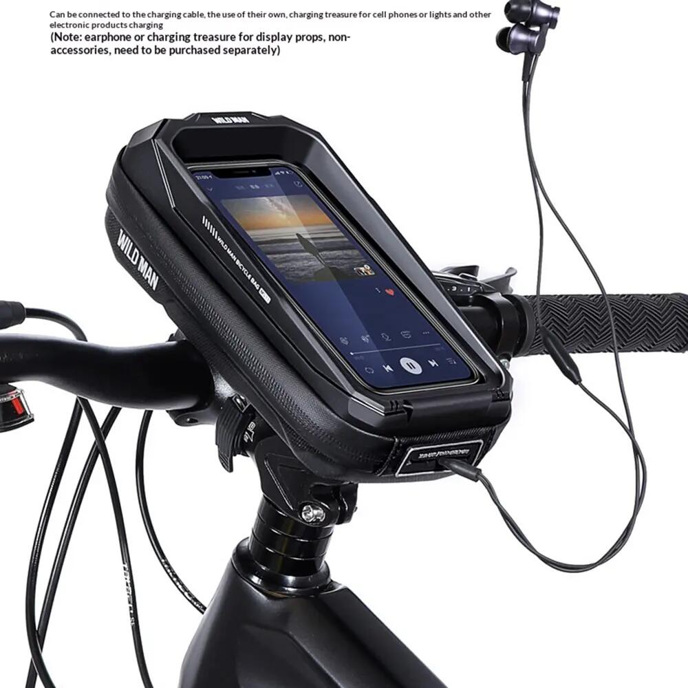 Fietstas voor stuur waterdicht met telefoonhouder WILD MAN 6/6