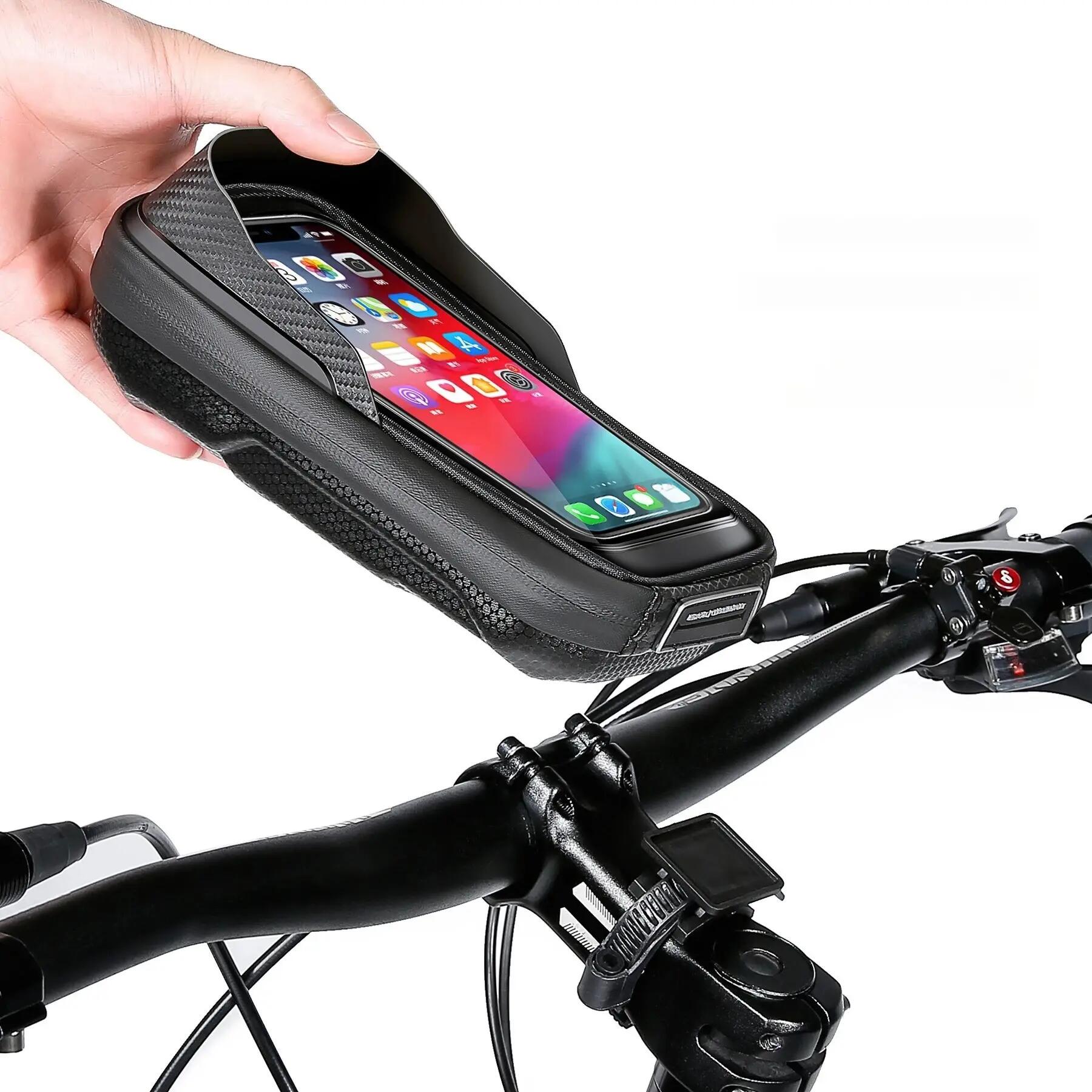 Borsa manubrio bici con supporto telefono touch WILD MAN 3/6