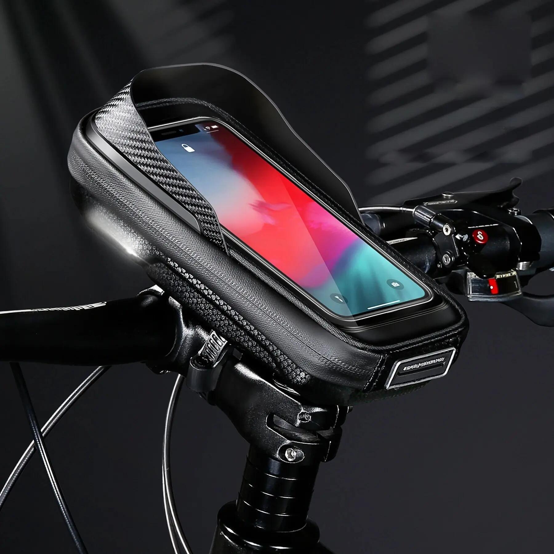 Borsa manubrio bici con supporto telefono touch WILD MAN 2/6