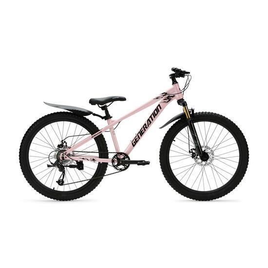 Generation X8 VTT 26 Pouces - Rose Clair avec Garde-boue